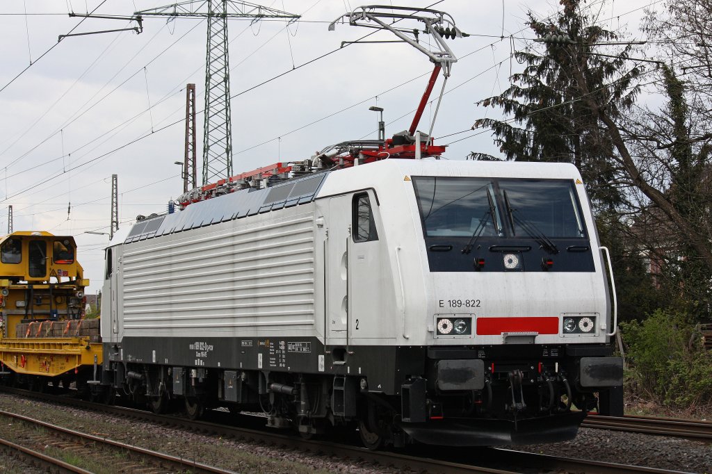 Siemens E189-822 am 23.4.12 als Lokportrait.Aufgenommen in Ratingen-Lintorf.