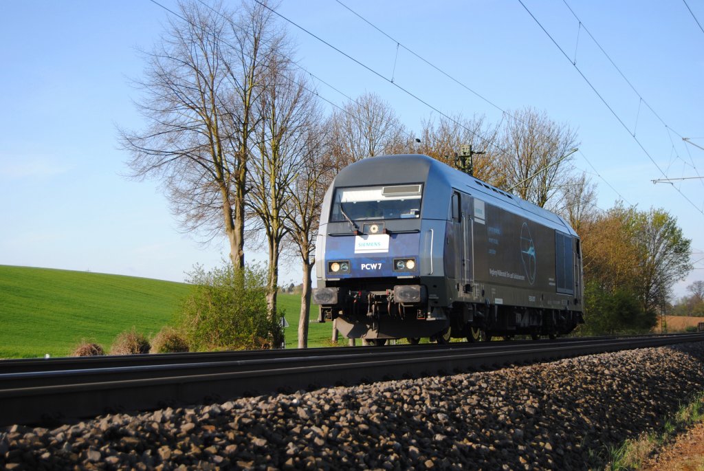 Siemens PCW7 (ER20 2007) auf Solofahrt am Morgen des 18.4.12 bei Geilenkirchen Sggerath