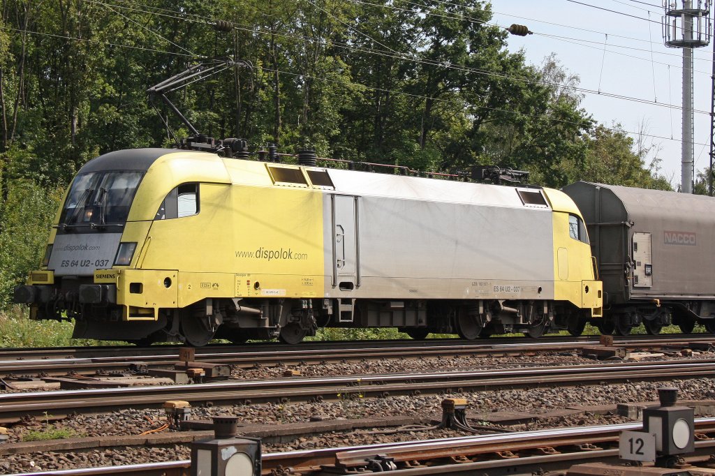 Simens Dispolok ES 64 U2-037 am 10.8.10 in Gremberg