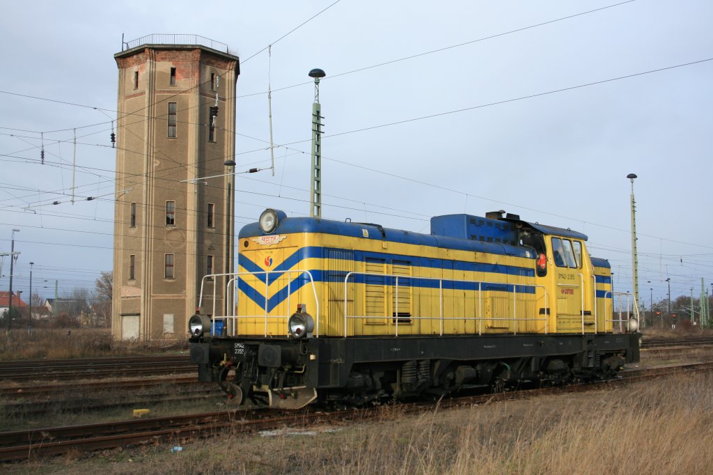 SM 42-2355 am 29.11.09 im DB Bahnhof Guben