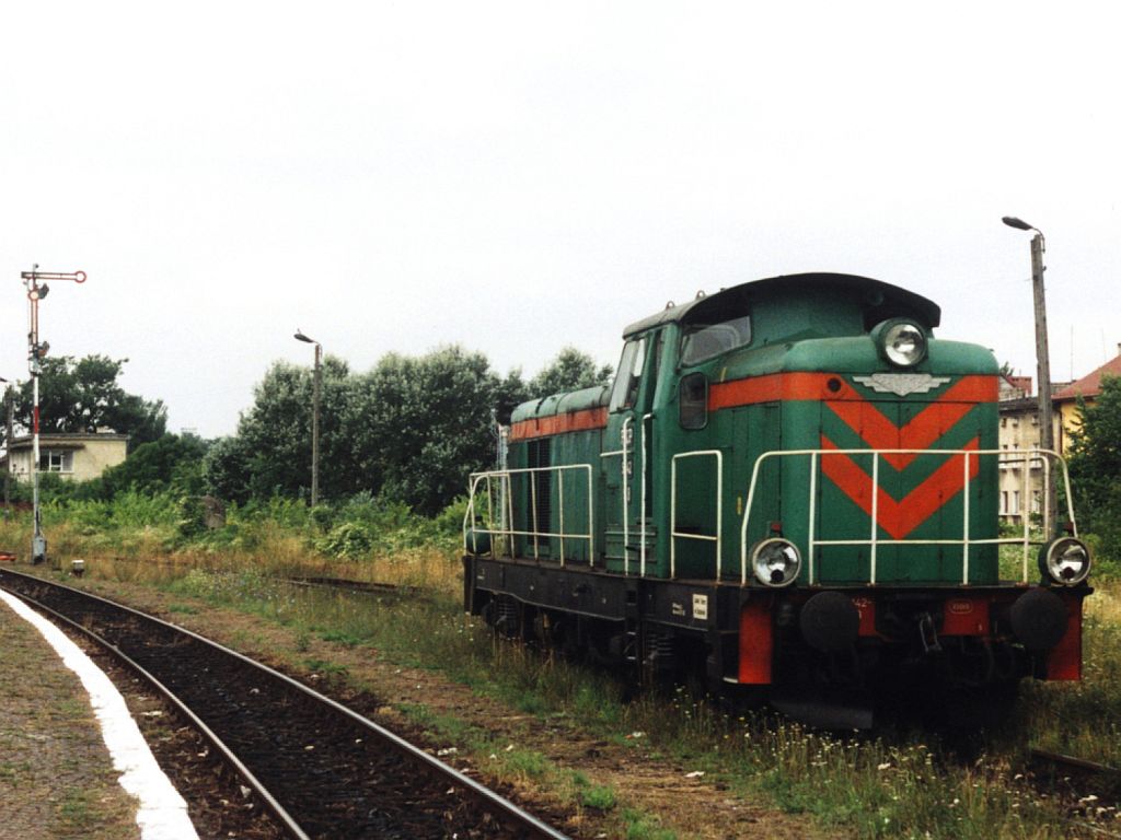 SM42-918 auf Bahnhof Kostrzyn am 18-7-2005. Bild und scan: Date Jan de Vries.