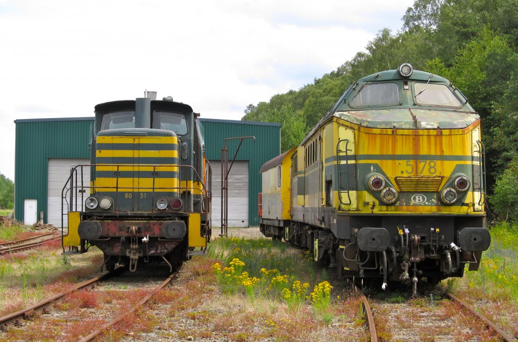 SNCB 8051 und 5178 am 10.7.2011 in Raeren.