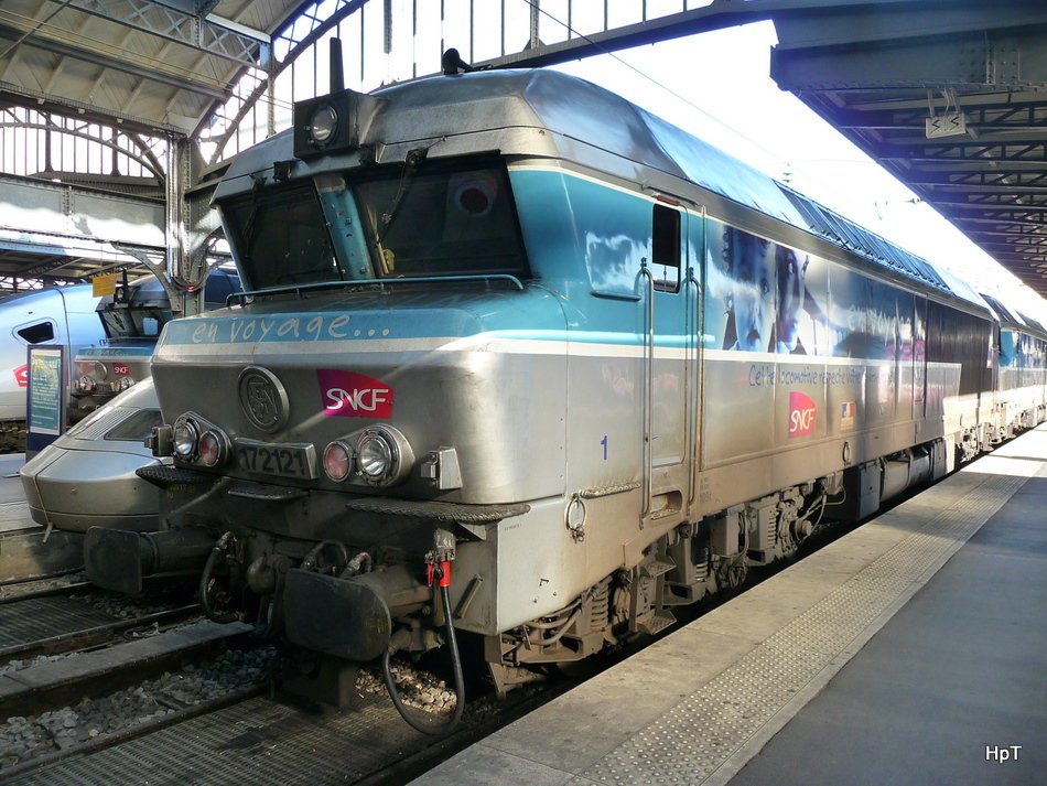 SNCF - Diesellok 172121 in Paris im Bahnhof Gare de L`Est am 18.10.2009