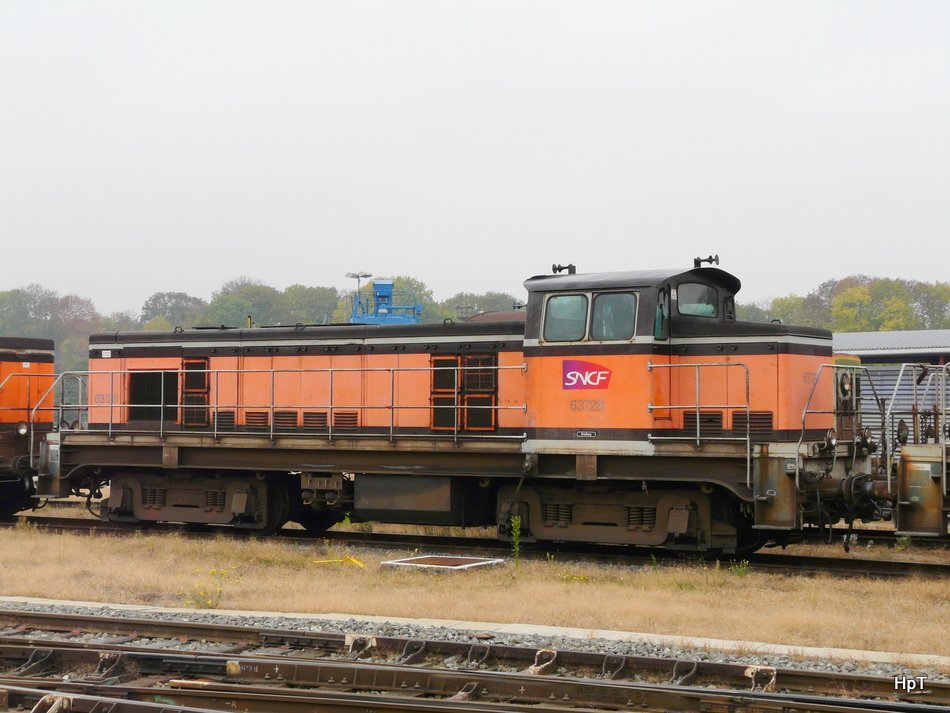 SNCF - Diesellok 63728 im Bahnhofsareal von Strasbourg am 31.10.2009