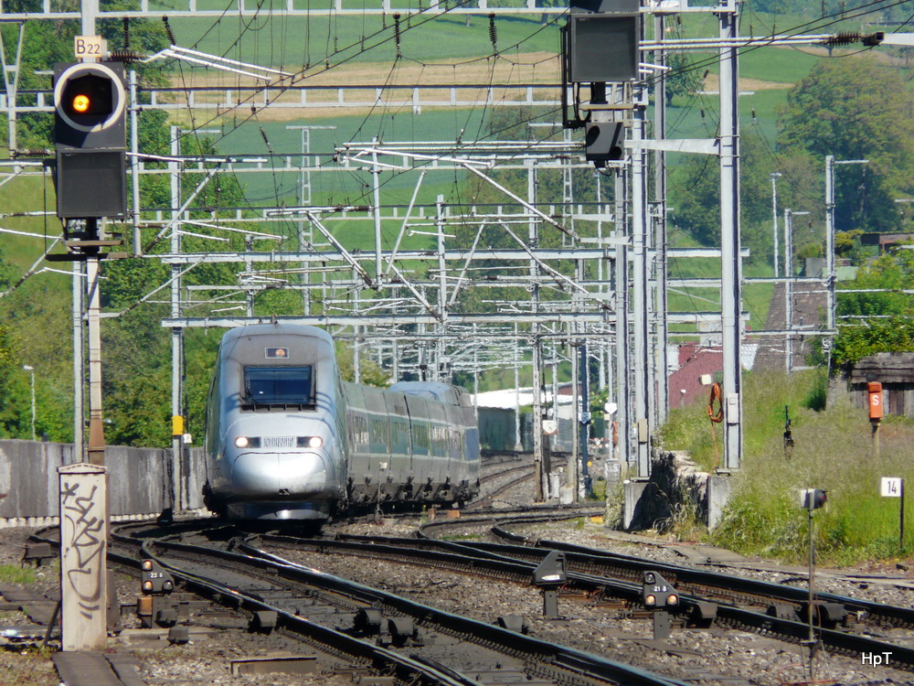 SNCF - TGV 4404 unterwes von Basel nach Zrich bei Liestal am 24.05.2010