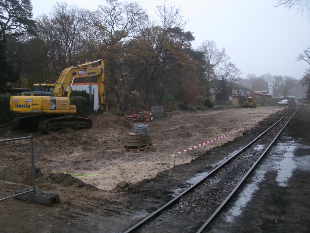 So sah Gleis 2 am 19.November 2011 in Ghren aus.Ohne Gleise und Unterbau.Beides wird neu angelegt.