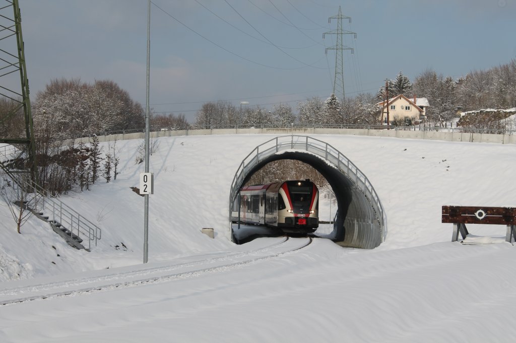 Sonderfahrt in die Anschlussbahn Leibenfeld am 25.01.2013