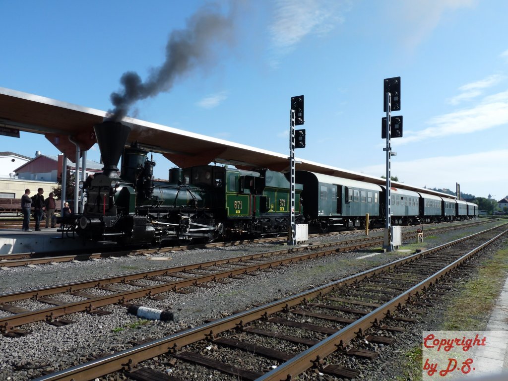 Sonderzug zum Almabtrieb der Lippizaner in Kflach, mit der GKB 671