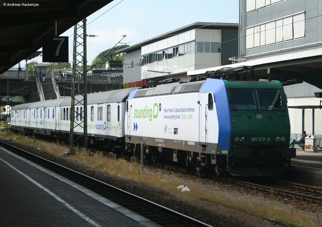Sounding D Zug in Freiburg 5.9.10 Bespannt mit 185 517-0