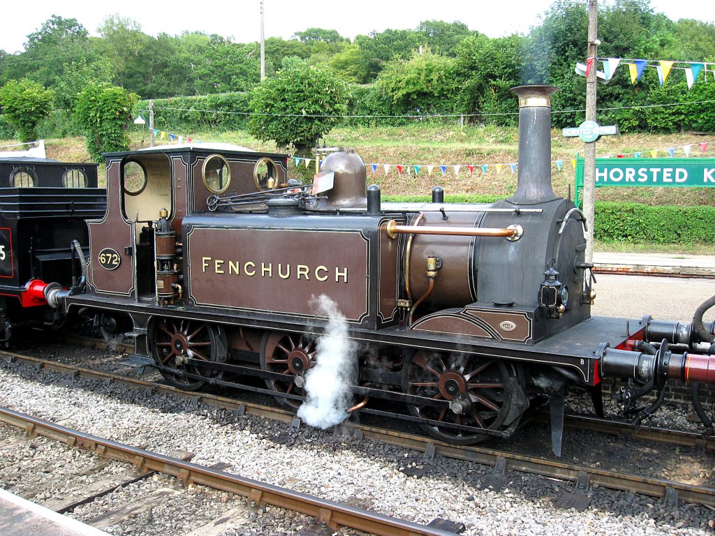 Southern Railway  Fenchurch  vor der groen Lokparade auf der Bluebell
Railway Sdostengland am 8 August 2010