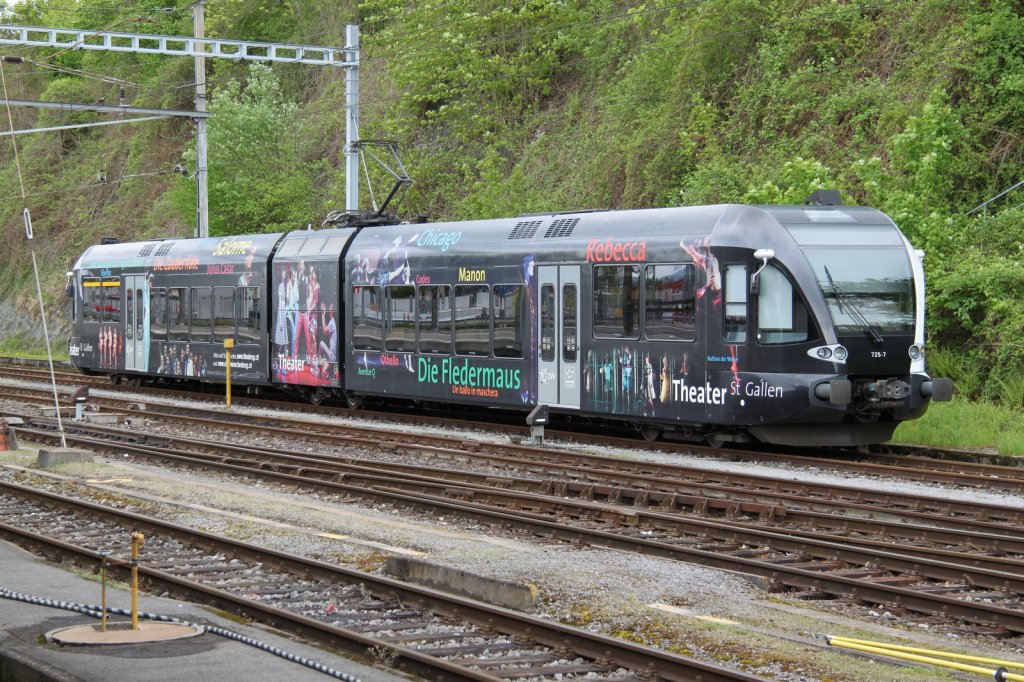 Stadler GTW(S-Bahn)auf einem Wartegleis in Rorschach.05.05.12