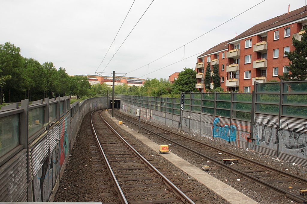 Stadtbahnrampe der Linie 3 & 7 an der Treschowstrae  in Hannover, am 06.06.2011.