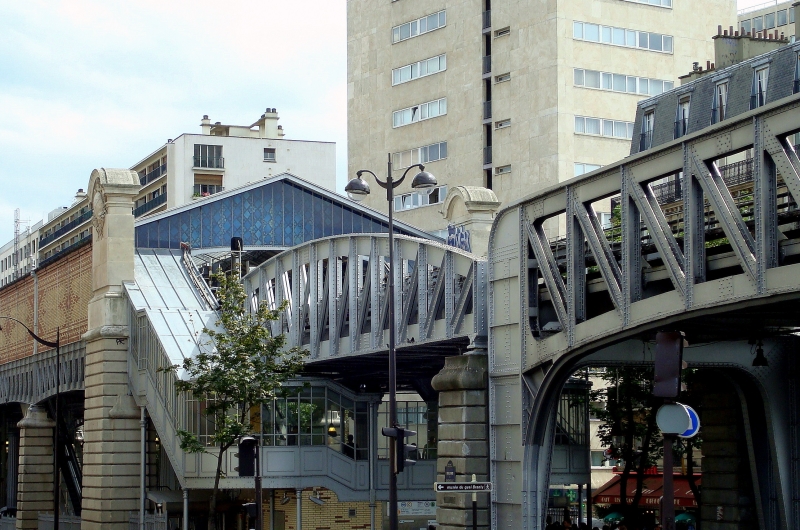 Station Bir Hakeim, am sdlichen Ufer der Seine, ganz in der Nhe des Eiffelturms. 13.7.2009