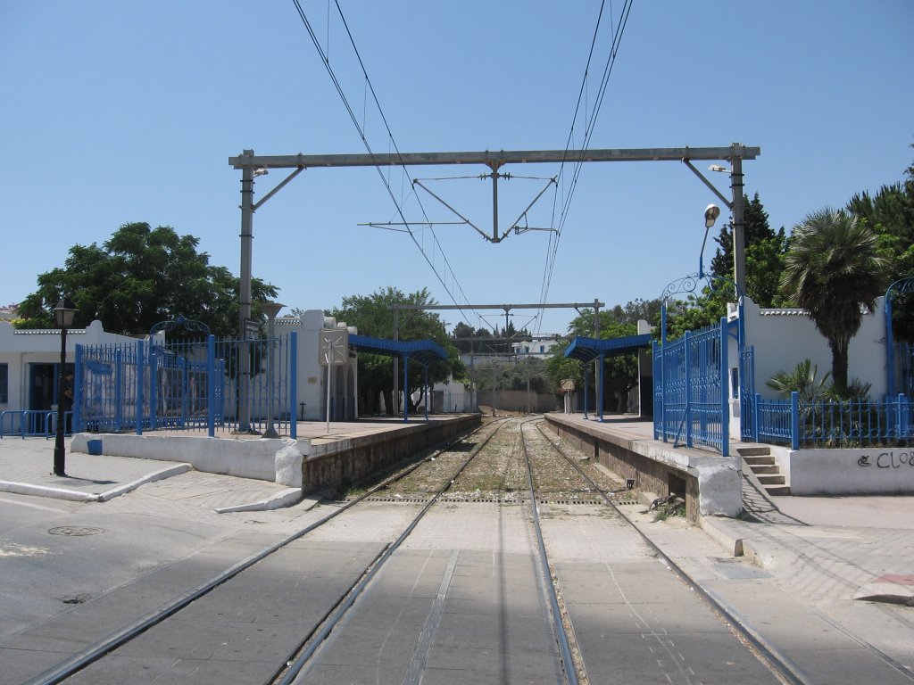 Station Sidi Bou Sad in TGM (Tunis-Goulette-Marsa)line. 10.07.2010