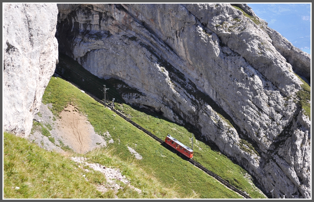 Steil gehts unterhalb der Eselwand Richtung Berg und Tal. (27.08.2012)