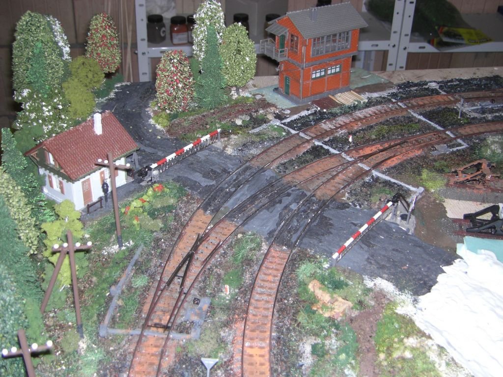 Stellprobe frs Stellwerk und schon mal Begrnung gemacht