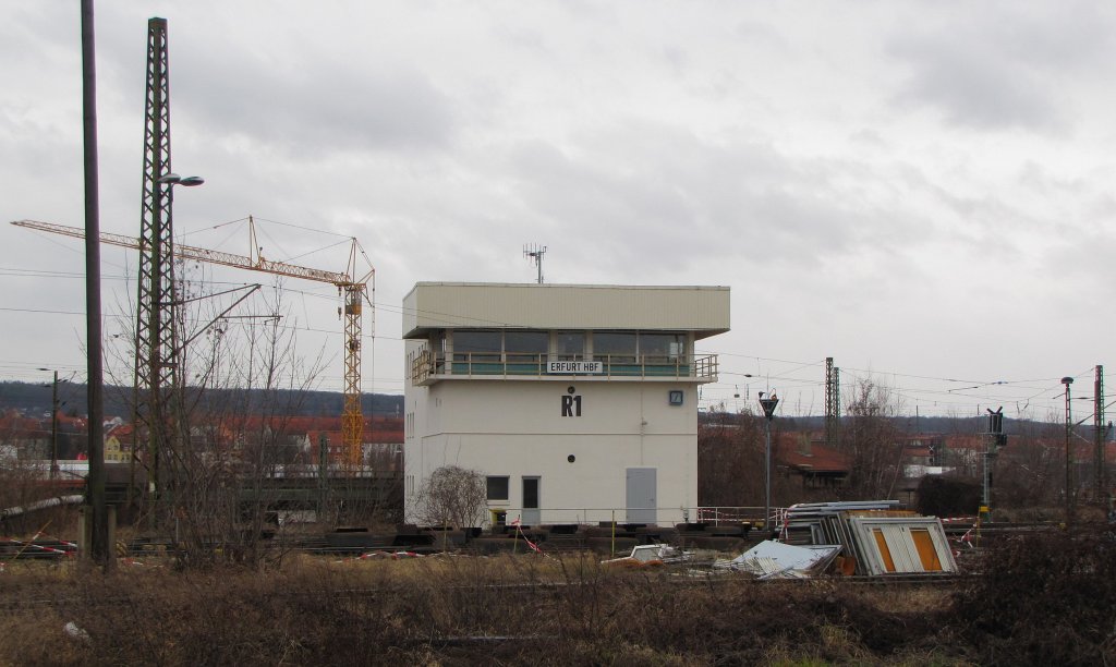 Stellwerk R1 am Erfurter Gbf; 22.01.2012