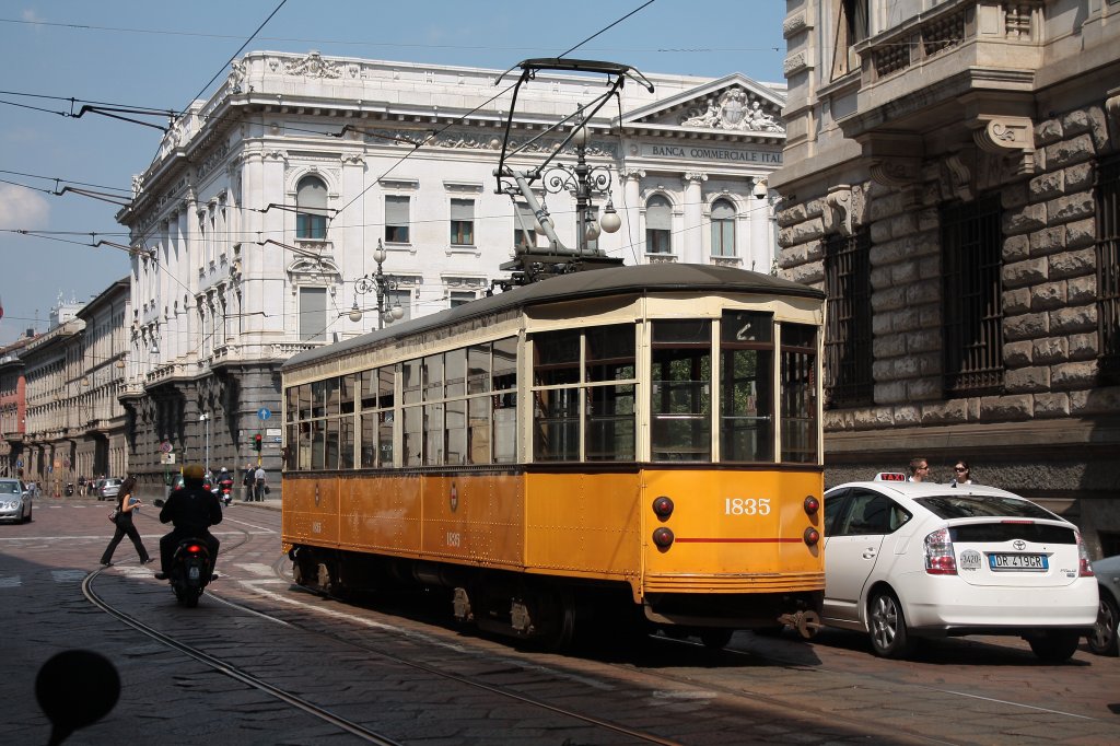 Straenbahn 1835 in Mailand am 09.07.2009