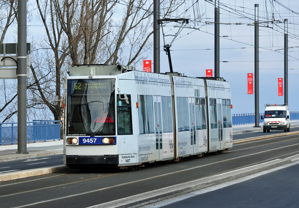 Straenbahn der Stadtwerke Bonn (SWB) Nr. 9457 in Bonn - 21.02.2012