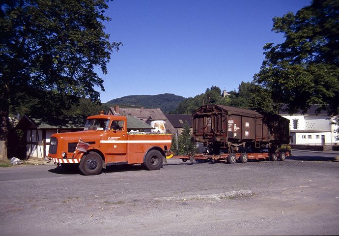 Straentransport per Kulemeyer in Hachen am 30.08.1991.