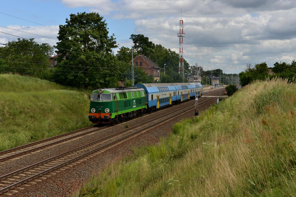 SU45-115 mit RB 5832 von Poznan nach Frankfurt (Oder) am 20.07.2012 unterwegs bei Kunowice.