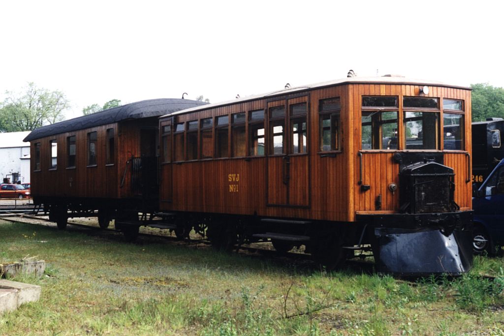 SVJ No 1 (Baujahr: 1924) auf Bahnhof Randers am 15-5-1999. Bild und scan: Date Jan de Vries. 
