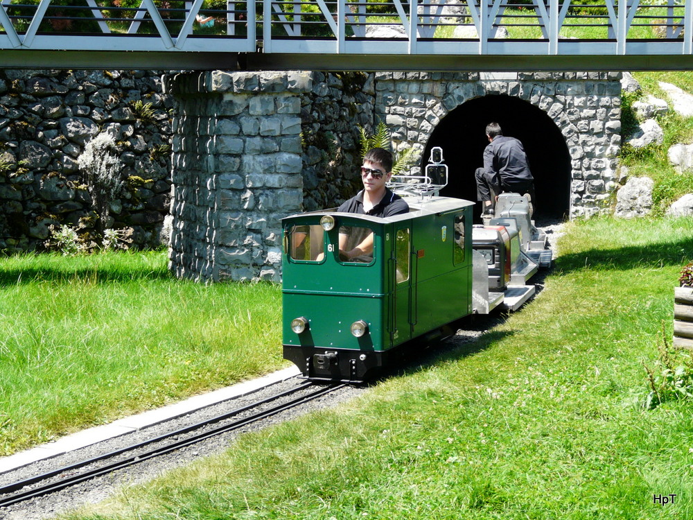Swiss Vapeur Parc / Bouveret - Modell einer E-Lok der SPB als Bauzug unterwegs auf dem Areal von Swiss Vapeur Parc am 23.06.2012