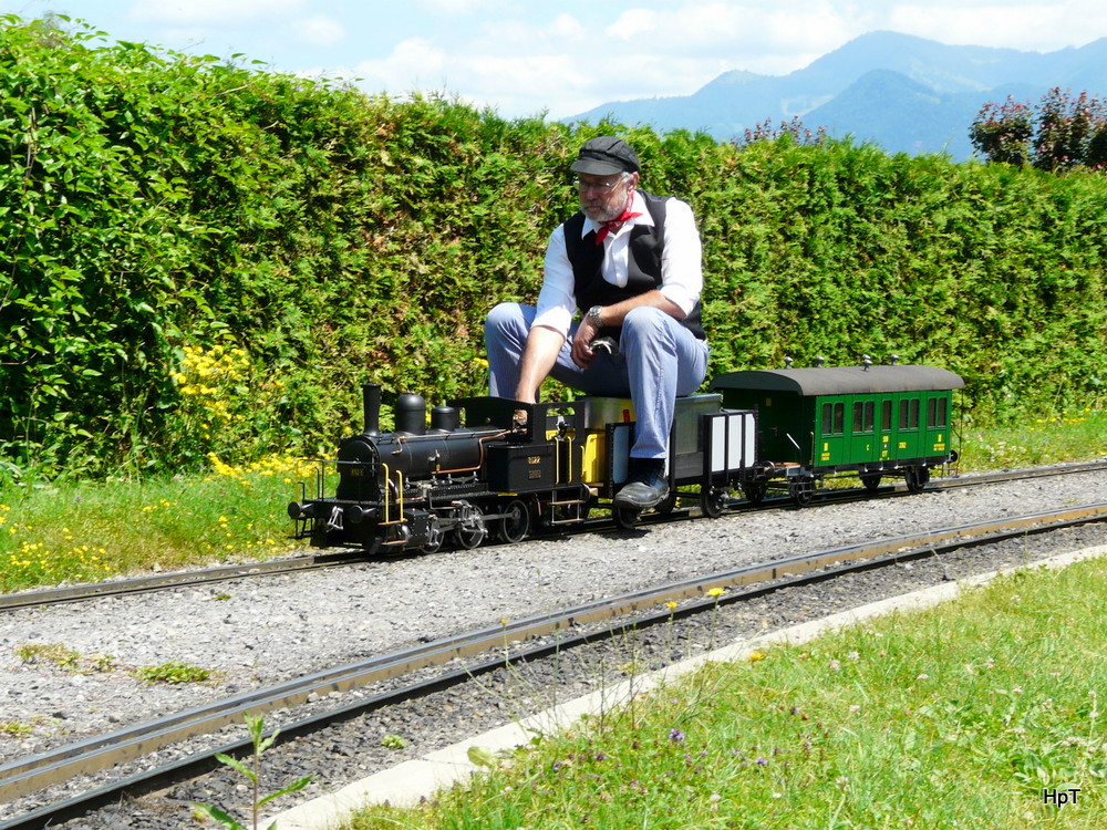 Swiss Vapeur Parc / Bouveret - Modell einer Dampflok der Schweizer Bundes Bahn unterwegs auf dem Areal von Swiss Vapeur Parc am 23.06.2012