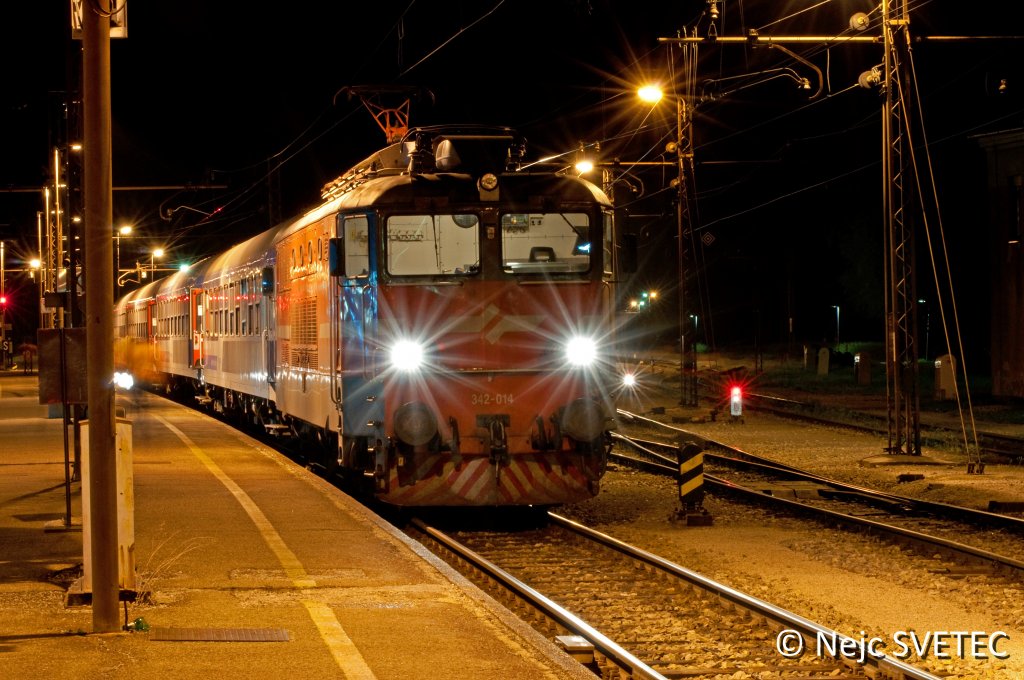SZ 342-014 am verspteren IC Zug Citadella 246 aus Ungarn (Budapest Deli)