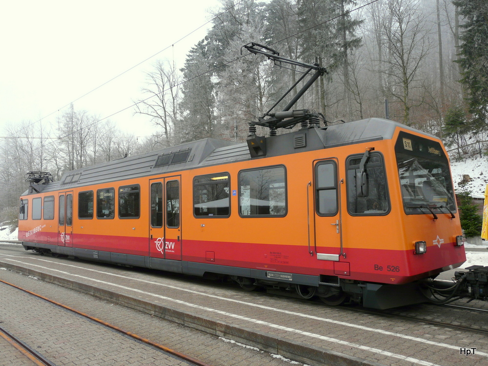 SZU - Triebwagen Be 4/4 556 526-2 auf dem Uetliberg am 01.01.2011
