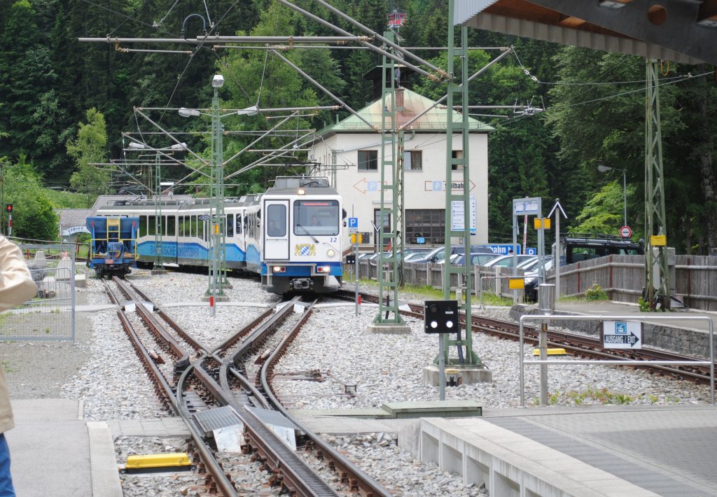 Talfahrt in Eibsee am 06.07.2011 bei Umstieg aus der Seilbahn