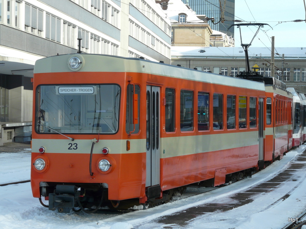 TB / AB - Steuerwagen des BDe 4/8  23 in St.Gallen am 27.12.2010