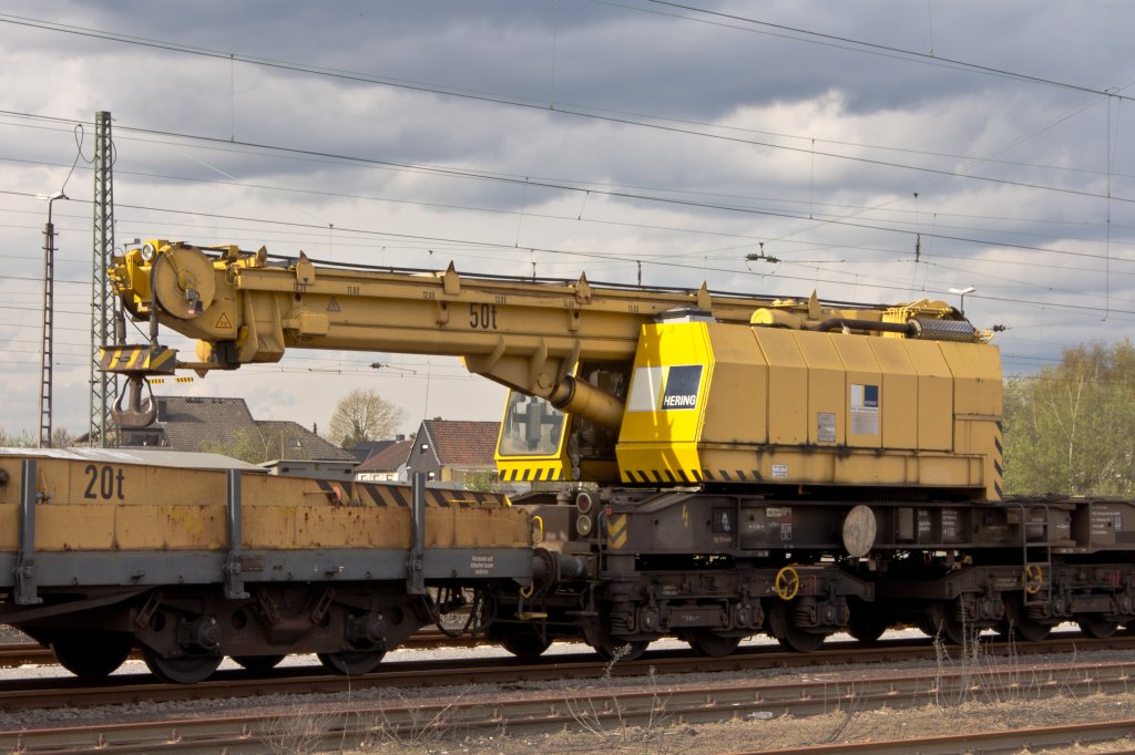 Telvar 50 - Kran (Herst.: Kirow, Leipzig; Max. Hublast 50 t; Eigengewicht 120 t) der Hering Bau GmbH & Co. KG abgestellt in Haltern am See (19.04.2012)