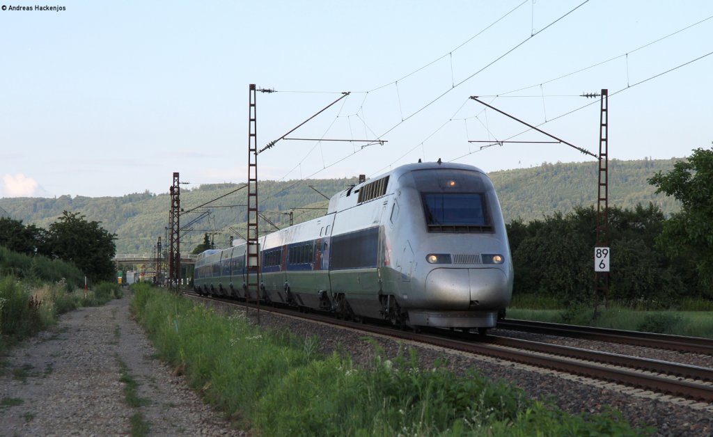 TGV 4406 als TGV 9570 (Stuttgart Hbf-Paris Est) bei Malsch 9.7.12