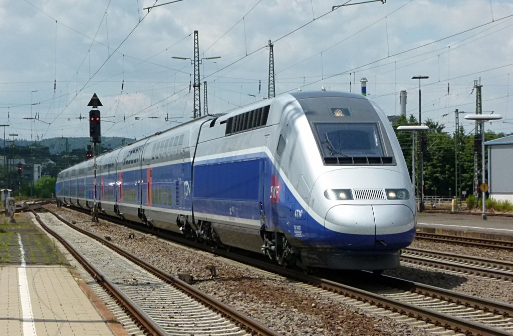 TGV Duplex 4714 ist am 26.06.2012 auf Testfahrt in Kaiserslautern