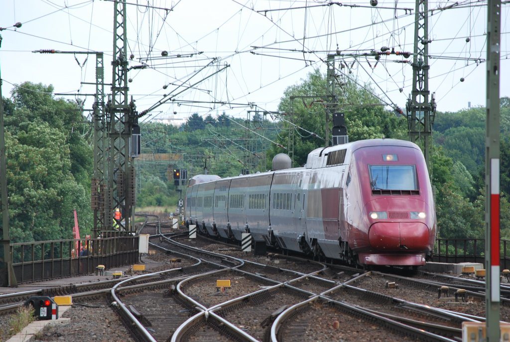 Thalys PBKA Kln-Paris kommt in Aachen Hbf an. 19. Juni 2009