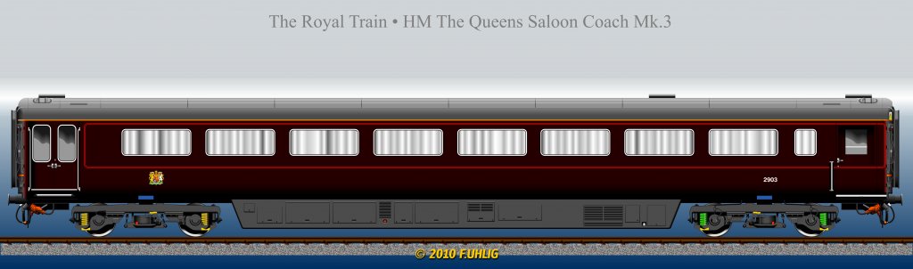 The Royal Train (4) – Das Beste zum Schluss (meiner kleinen Auswahl): Der Salonwagen der Knigin! Dieser wurde im Jahr 1977 gebaut und ist wie alle Wagen der Hofzug-Garnitur fr eine Hchstgeschwindigkeit von 200 km/h (125 mph) zugelassen. 