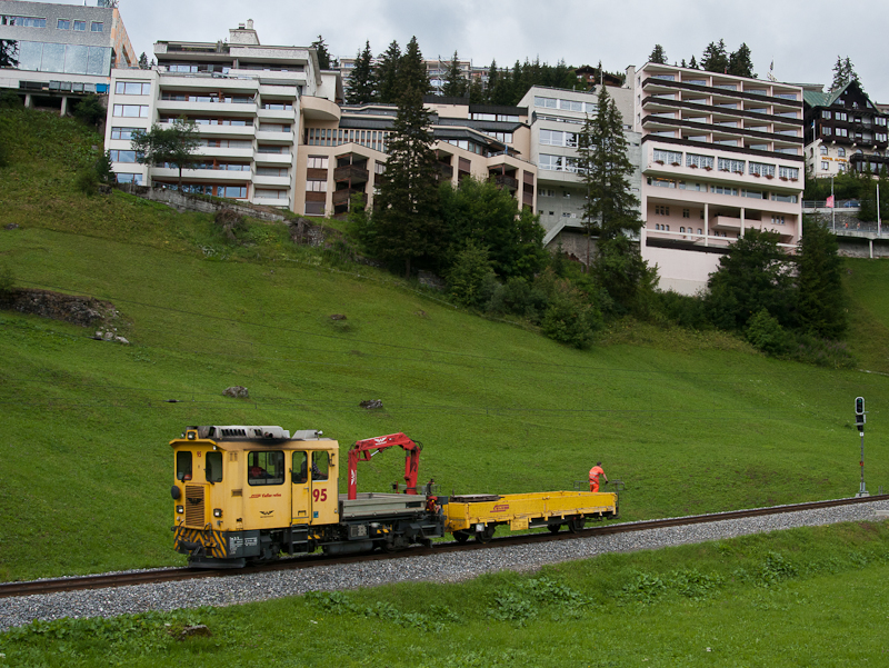 Tm 2/2 95 (Bahndienst Arosa) am 9. August 2011 in Arosa.