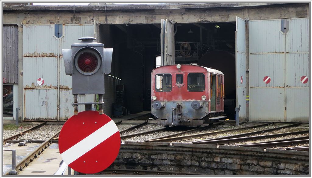 Tn 770 hinter der Drehscheibe des ehemaligen Lokdepot Sargans. (19.03.2013)