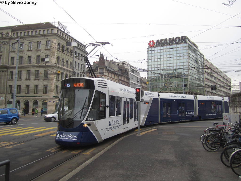 tpg Nr. 1804 ''Aberdeen'' (Be 6/10 Stadler Tango) am 7.3.2013 in Genve, 22-Cantons.