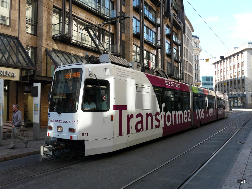 tpg - Tram Be 4/8 841 unterwegs auf der Linie 13 am 03.10.2010


