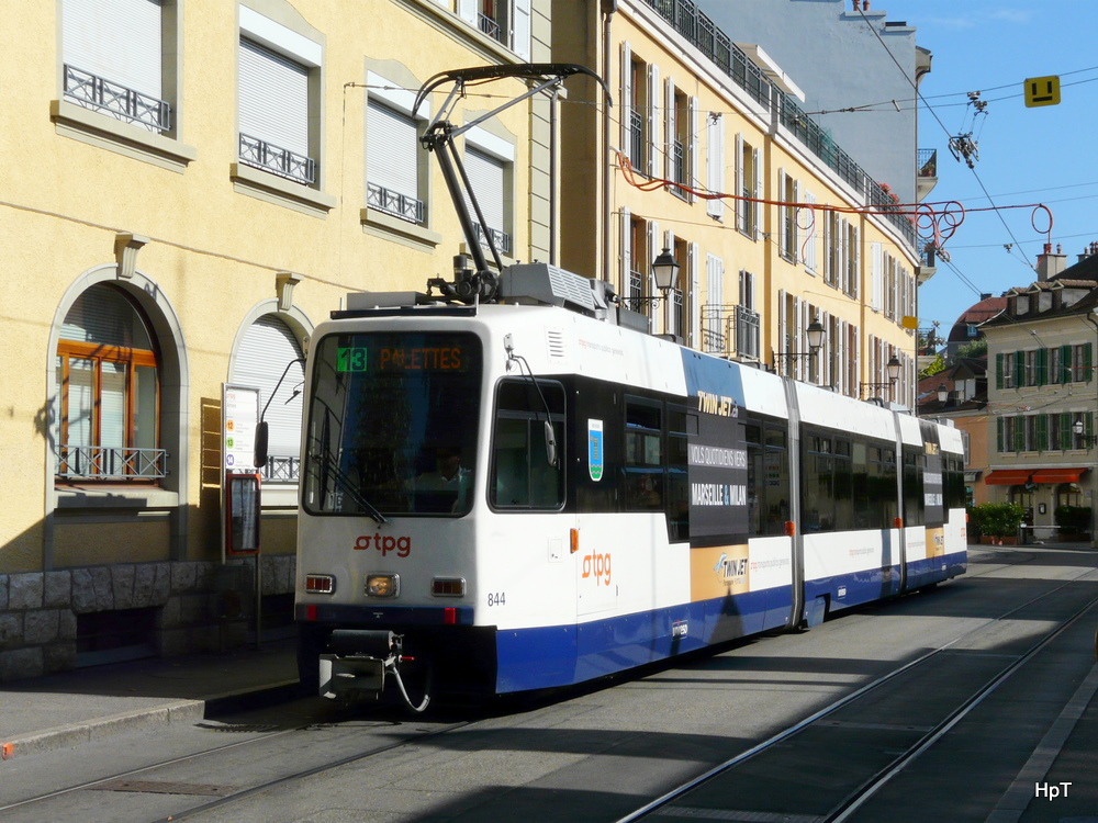 tpg - Tram Be 4/8 844 unterwegs auf der Linie 13 am 03.10.2010
