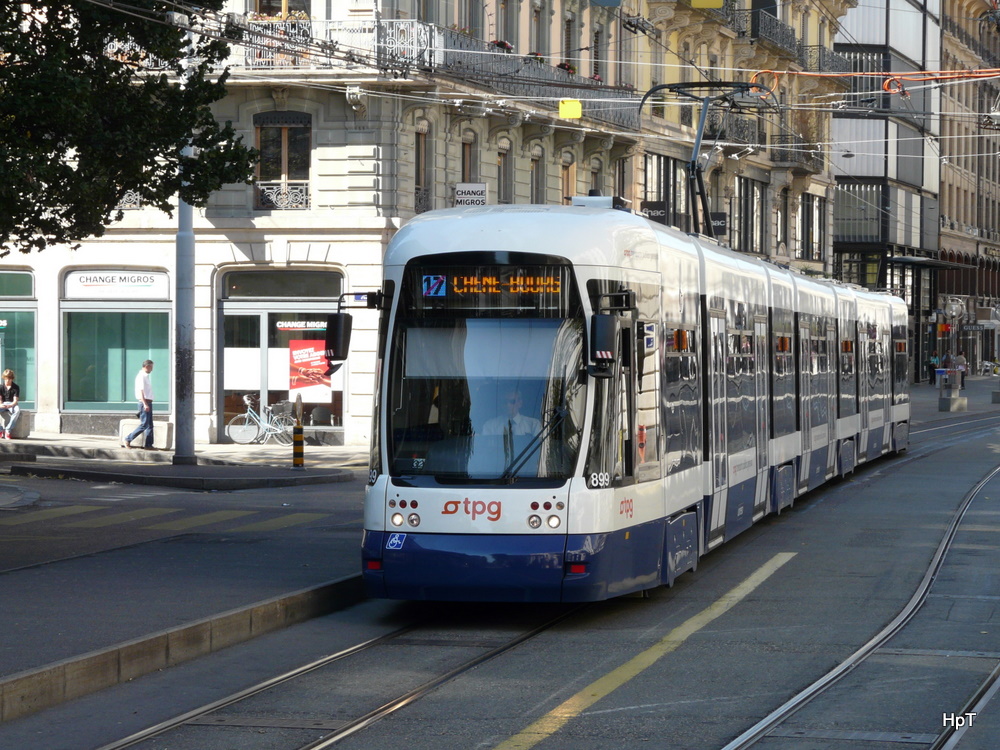 tpg - Tram Be 6/8 889 unterwegs auf der Linie 17 am 03.10.2010