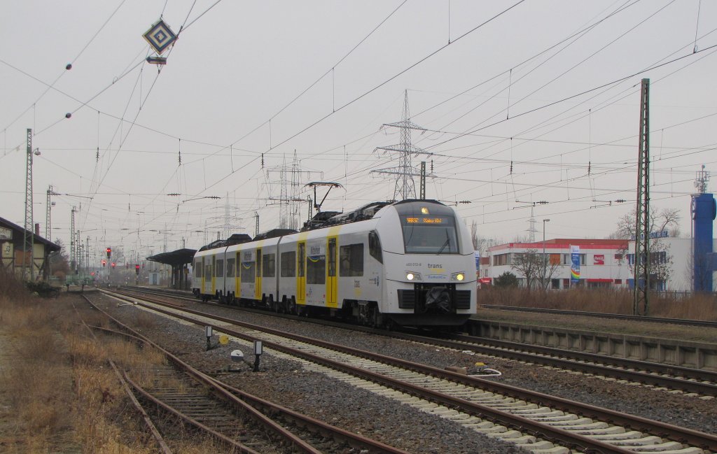 trans regio 460 012-8 als MRB 25421 von K�ln Messe/Deutz nach Mainz Hbf, in Mainz-Mombach; 03.03.2012