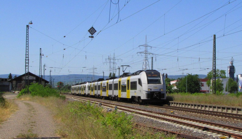trans regio 460 015-1 als MRB 84137 von Köln Messe/Deutz nach Mainz Hbf, am 16.07.2010 in Mainz-Mombach.