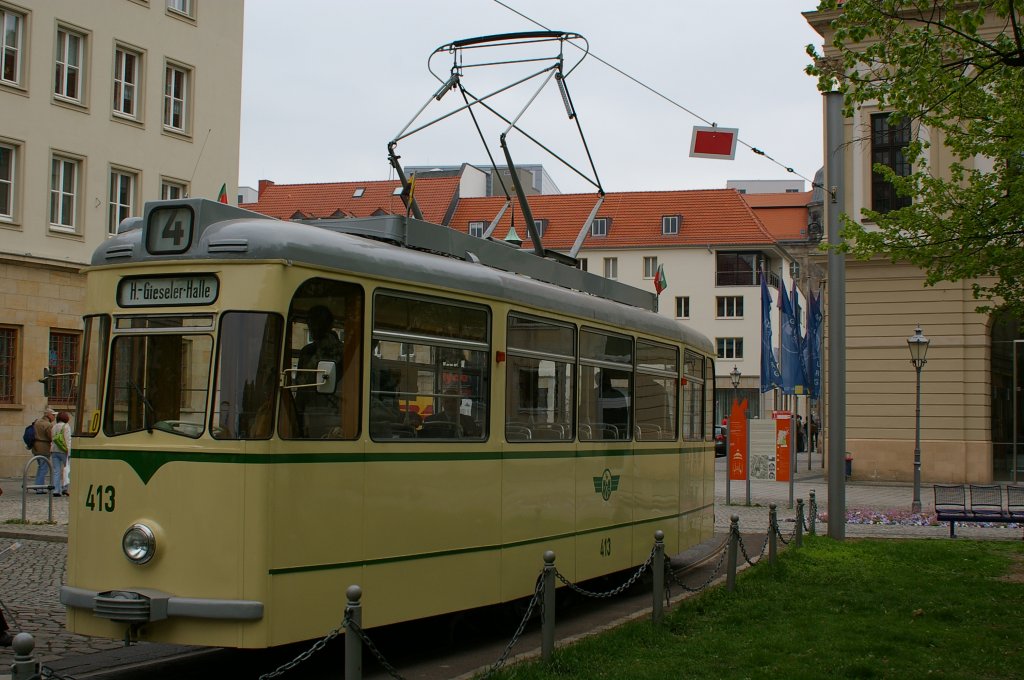Triebwagen 413 Gotha T2-62 in der Hartstrae