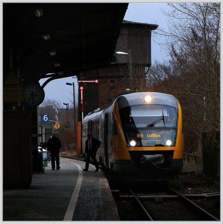 Triebzug der ODEG in Forst, 2011