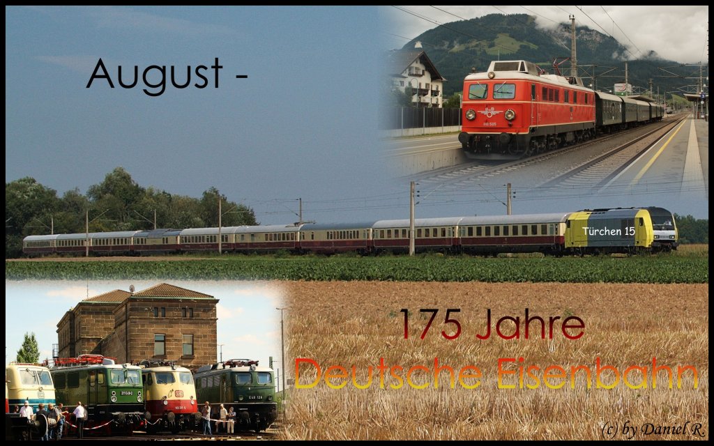Trchen 15: Der August- 175 Jahre Deutsche Eisenbahn. Das war nicht nur Motto eines Monats, sondern eigentlich des kompletten Jahre 2010. Ich mchte nochmals herlichtst Grautilieren. 

(15.12.10) 