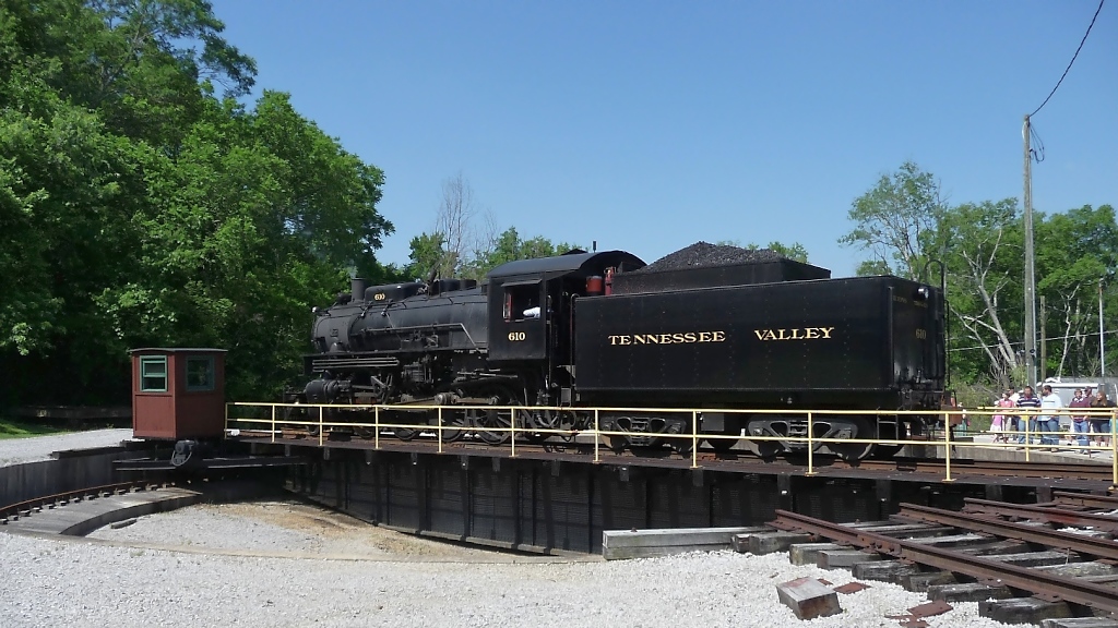 TVRM #610 auf der Drehscheibe in East Chattanooga (30.5.09).