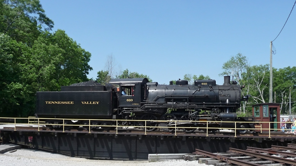 TVRM #610 auf der Drehscheibe in East Chattanooga (30.5.09).